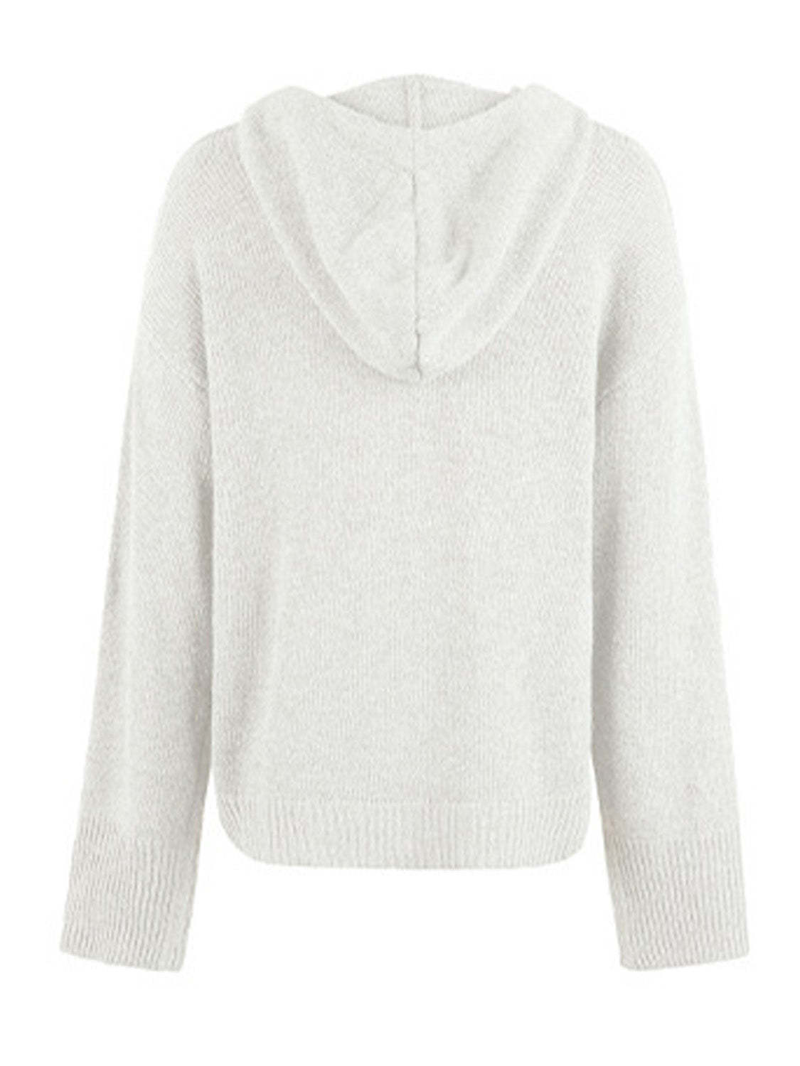 Drawstring Button Up Hooded Cardigan-Angel Casuals