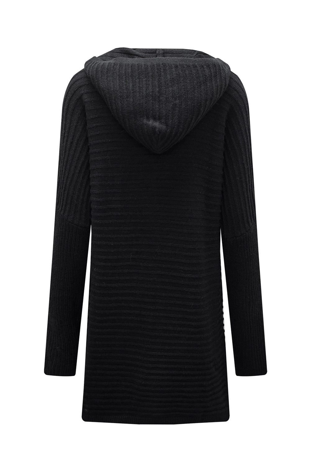 Open Front Longline Hooded Cardigan-Angel Casuals