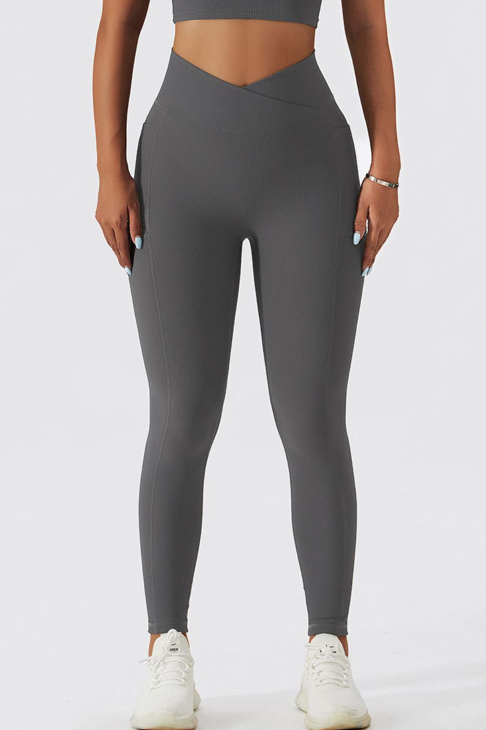 Basic Bae Crossover Waist Active Leggings-Angel Casuals