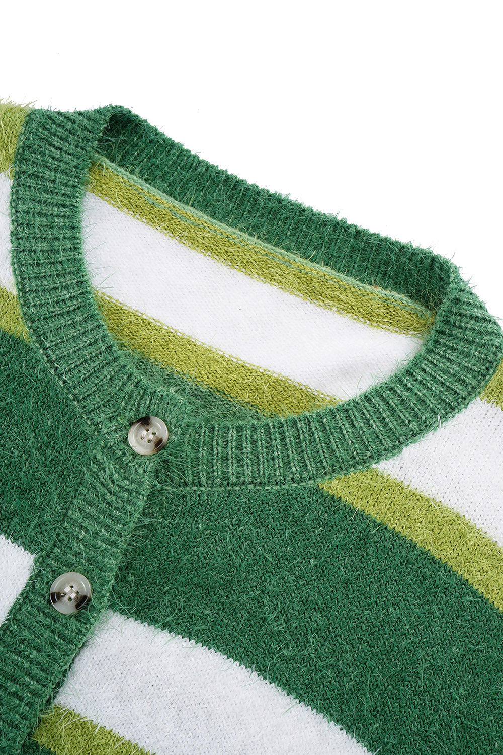 Striped Button Up Dropped Shoulder Cardigan-Angel Casuals