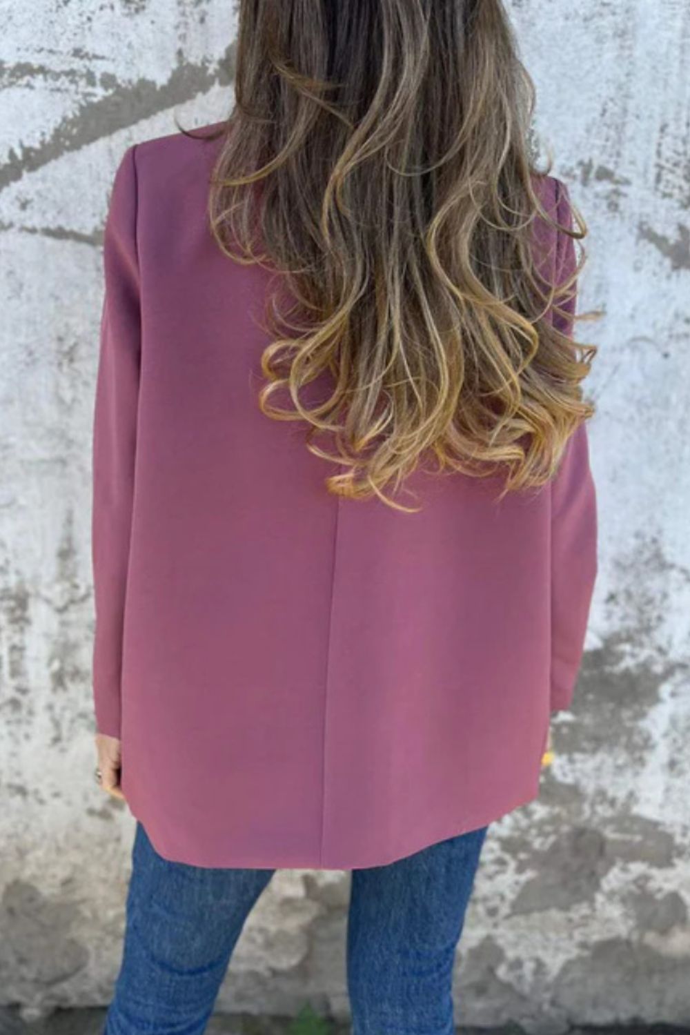 Full Size Collared Neck Long Sleeve Blazer-Angel Casuals