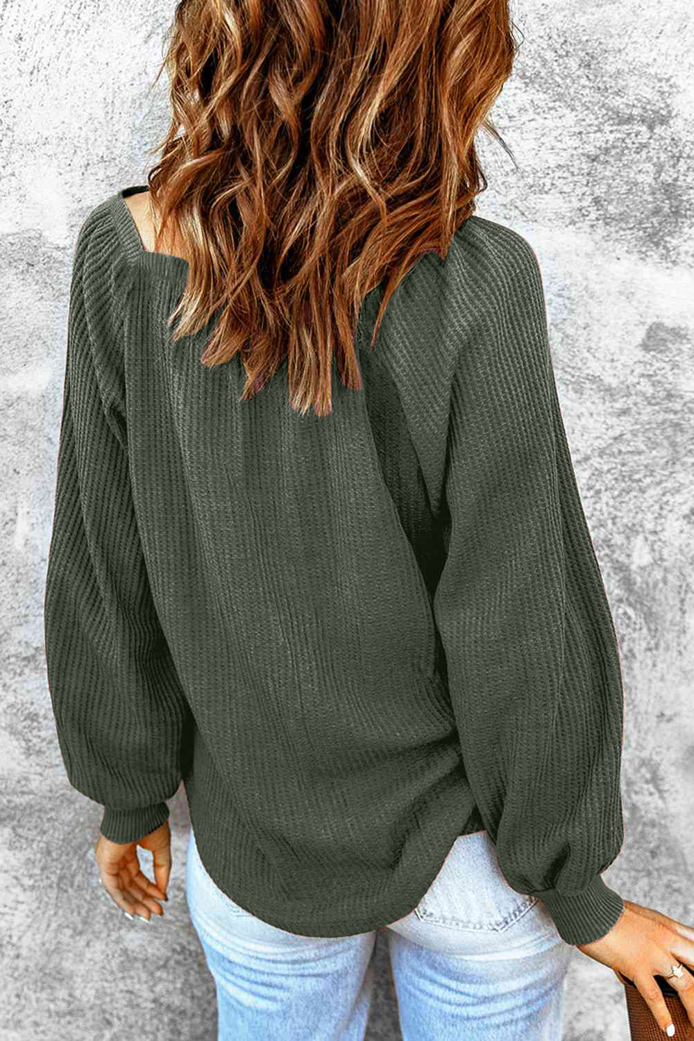 Square Neck Raglan Sleeve T-Shirt-Angel Casuals