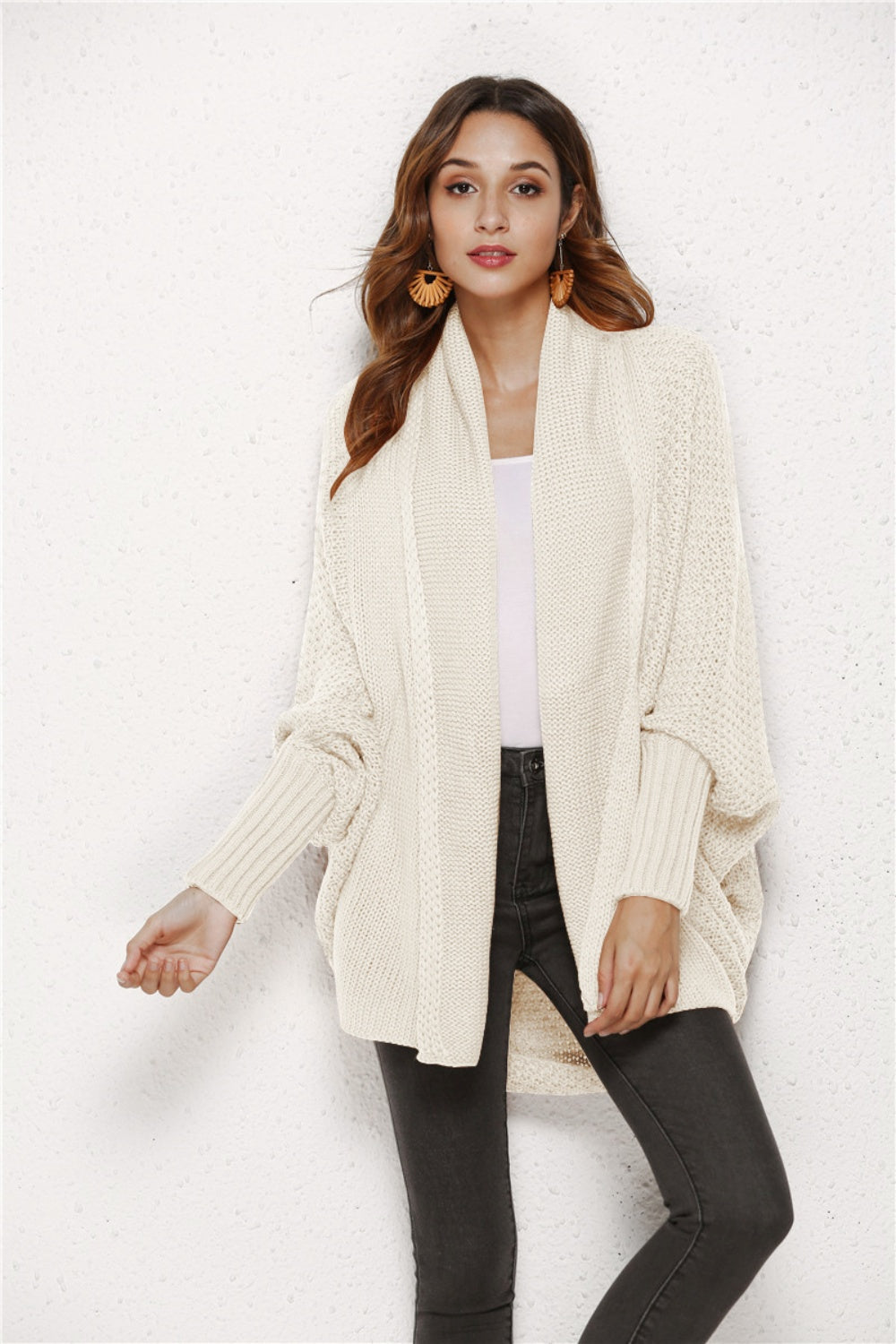 Angel Wings Open Front Batwing Sleeve Cardigan-Angel Casuals