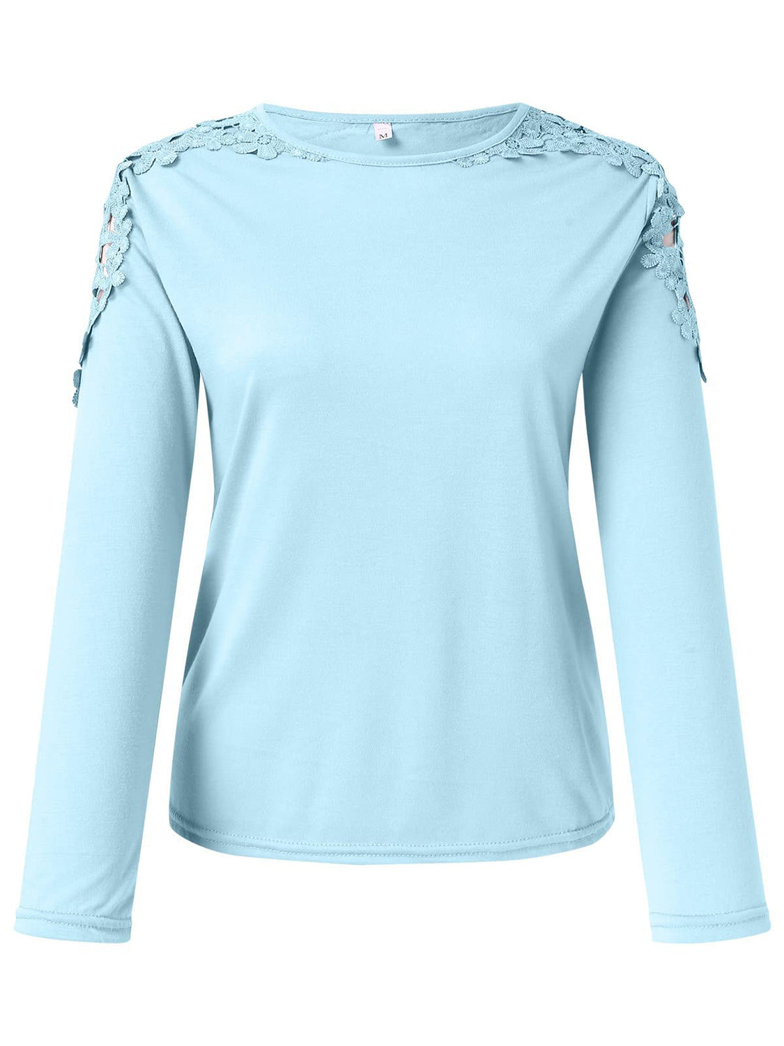 Full Size Cutout Round Neck Long Sleeve T-Shirt-Angel Casuals