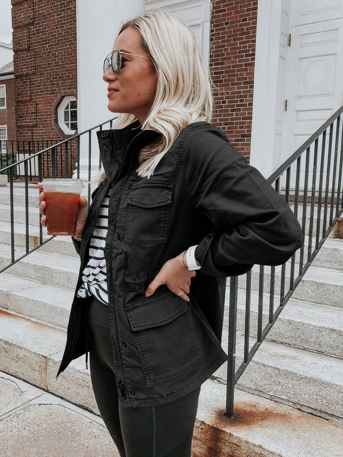 Pocketed Long Sleeve Zip Up Jacket-Angel Casuals