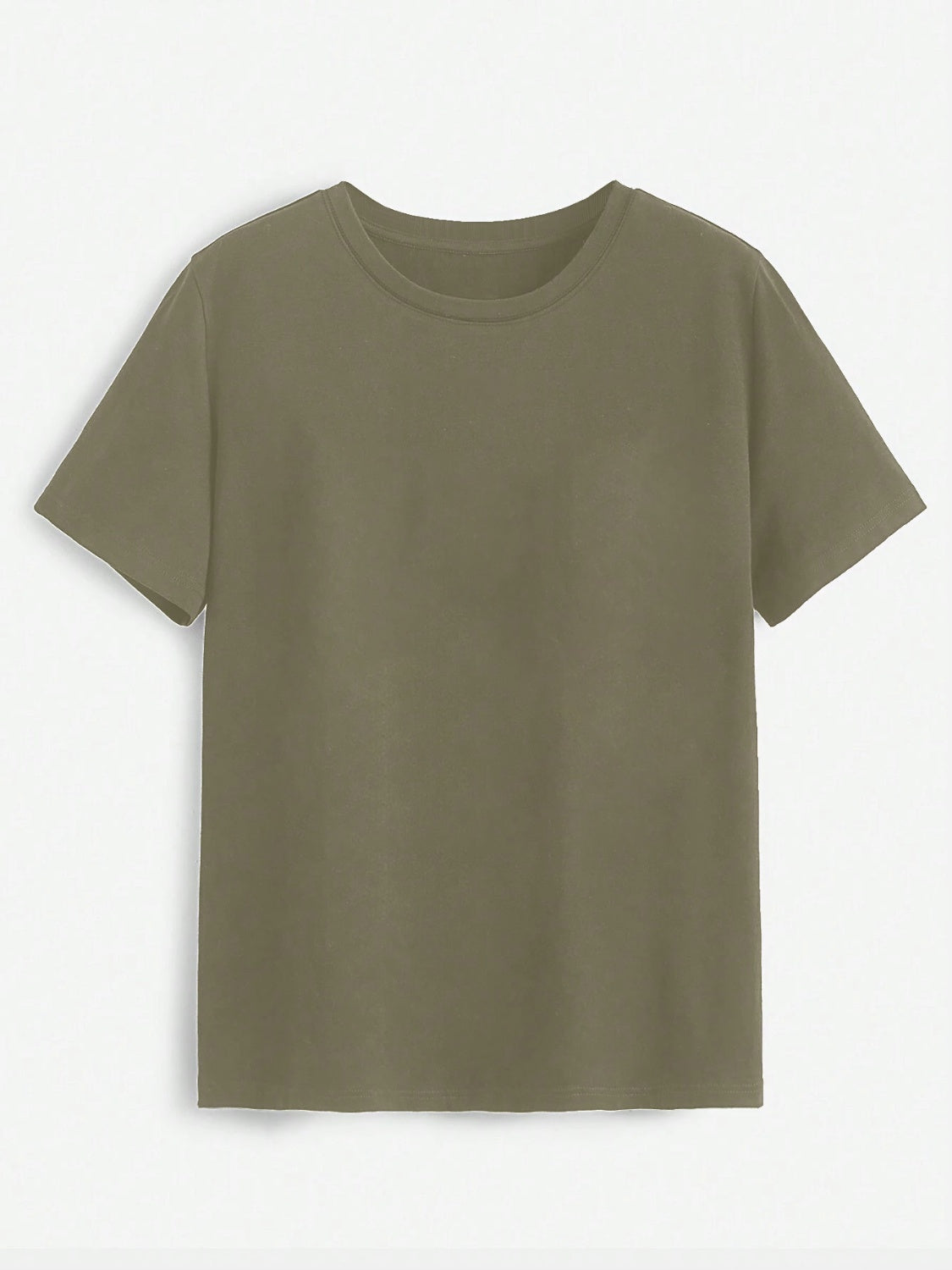 Rose Round Neck Short Sleeve T-Shirt-Angel Casuals