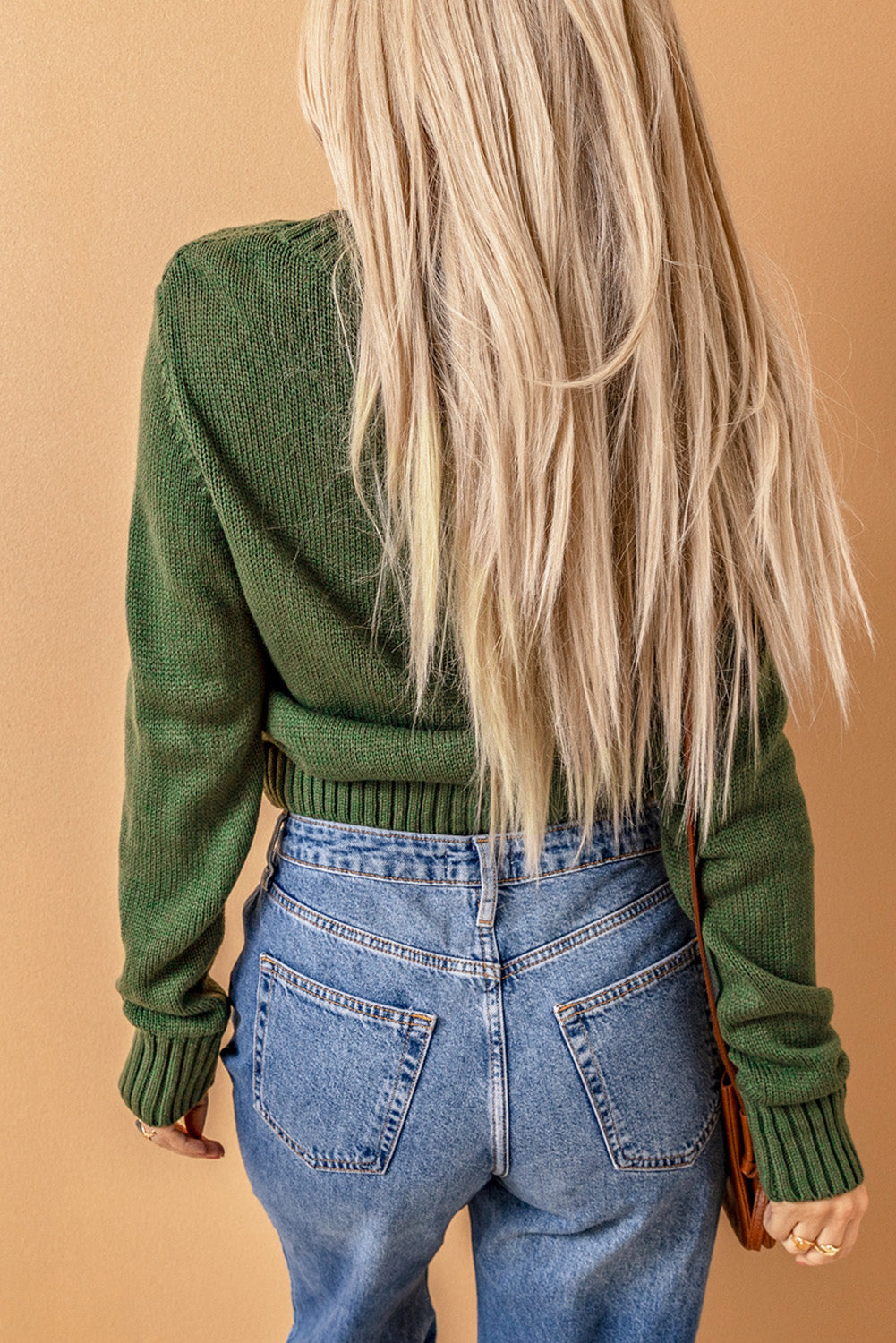 Cable-Knit Button Down V-Neck Cardigan-Angel Casuals