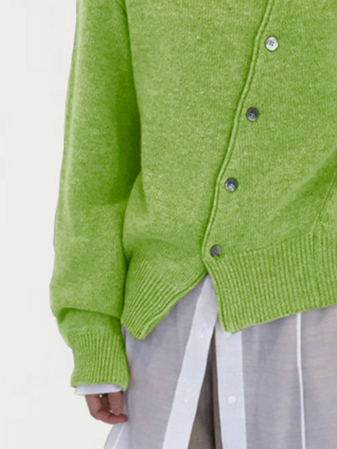 Dropped Shoulder Buttoned Cardigan-Angel Casuals