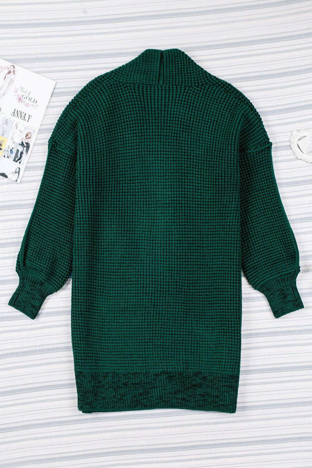 Woven Right Heathered Open Front Longline Cardigan-Angel Casuals