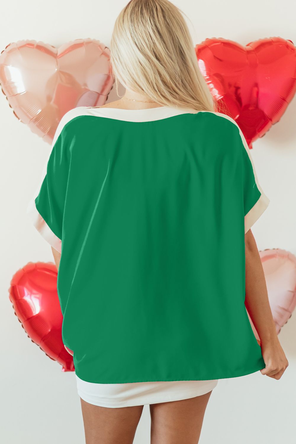 Boat Neck Half Sleeve Blouse-Angel Casuals