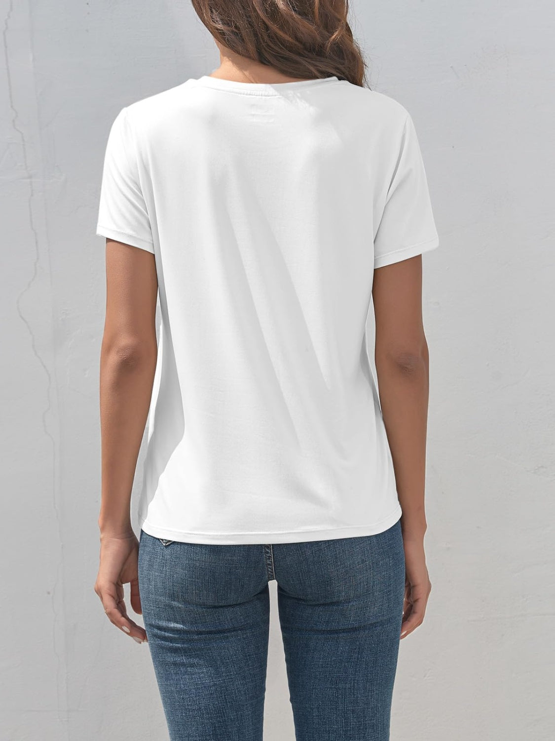 Graphic Round Neck Short Sleeve T-Shirt-Angel Casuals