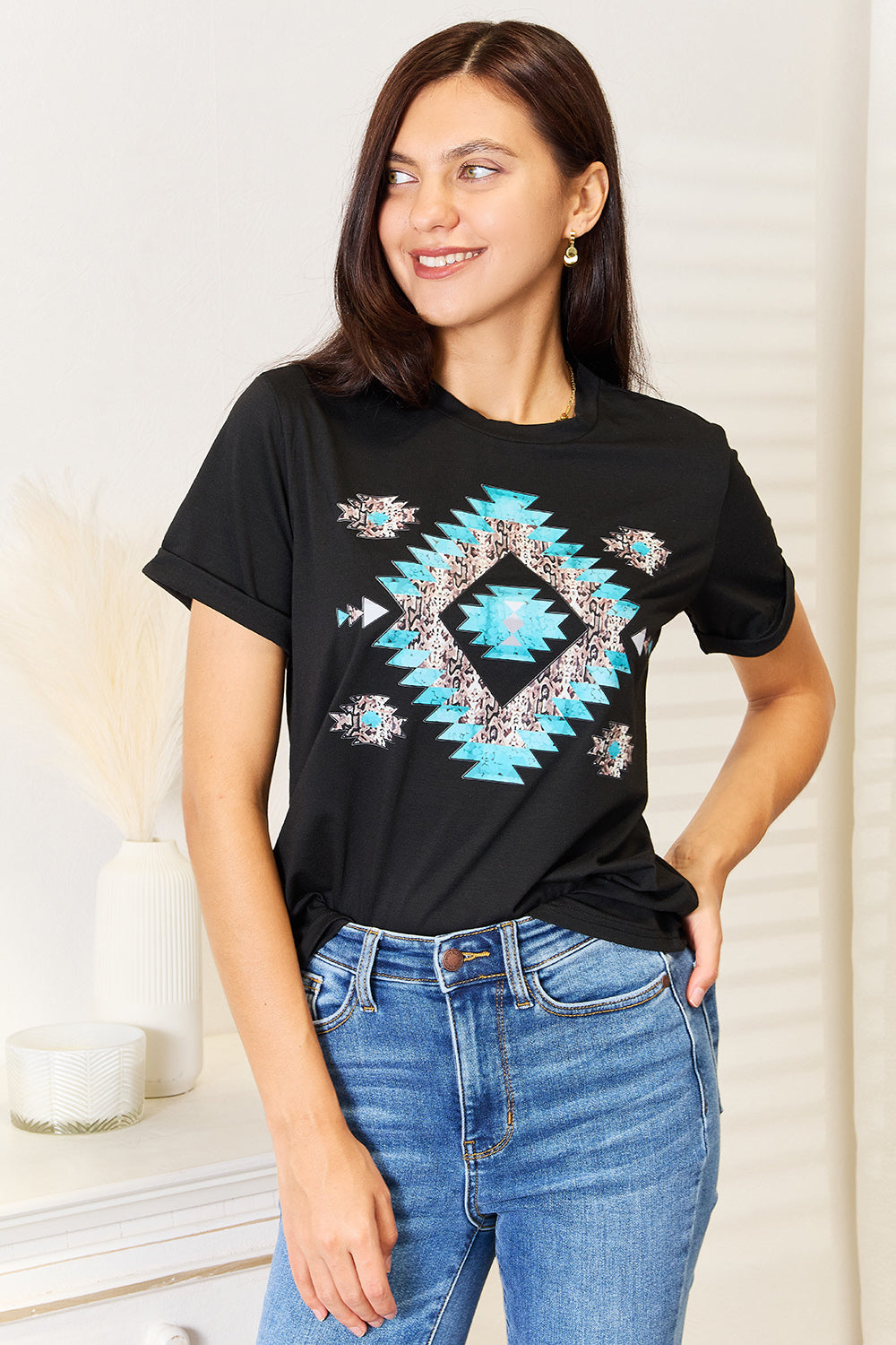 Simply Love Graphic Short Sleeve T-Shirt-Angel Casuals