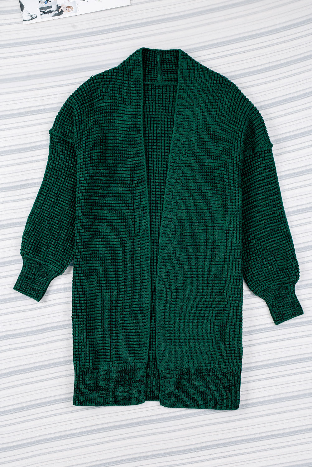 Woven Right Heathered Open Front Longline Cardigan-Angel Casuals