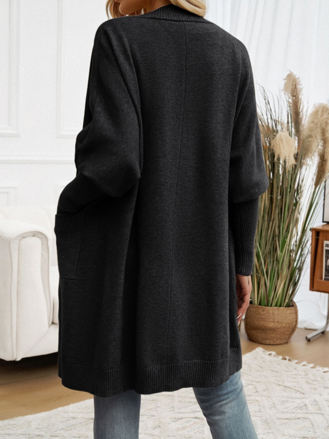 Devine Open Front Long Sleeve Cardigan-Angel Casuals