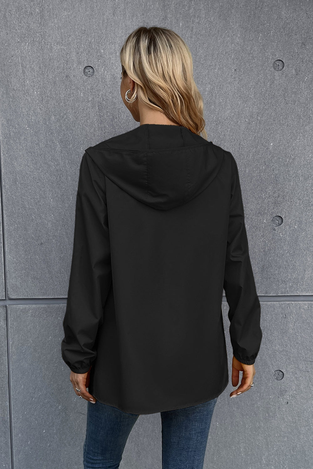 Ivy Lane Zip Up Long Sleeve Hooded Watertight Jacket-Angel Casuals