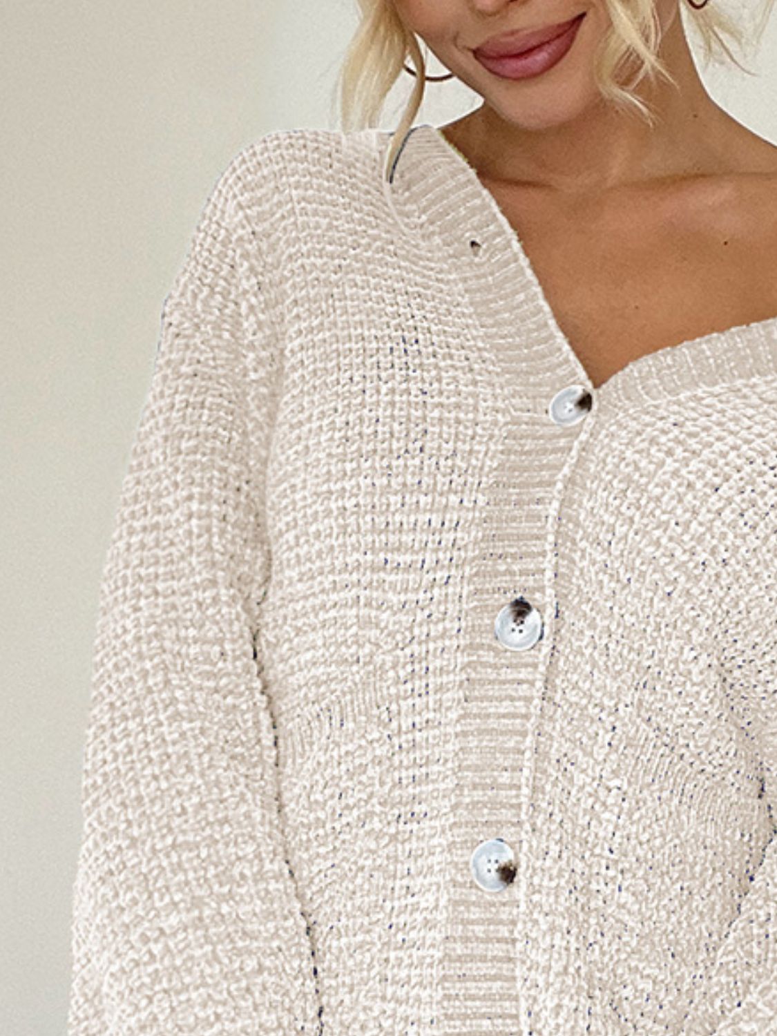 Pocketed V-Neck Button Up Cardigan-Angel Casuals