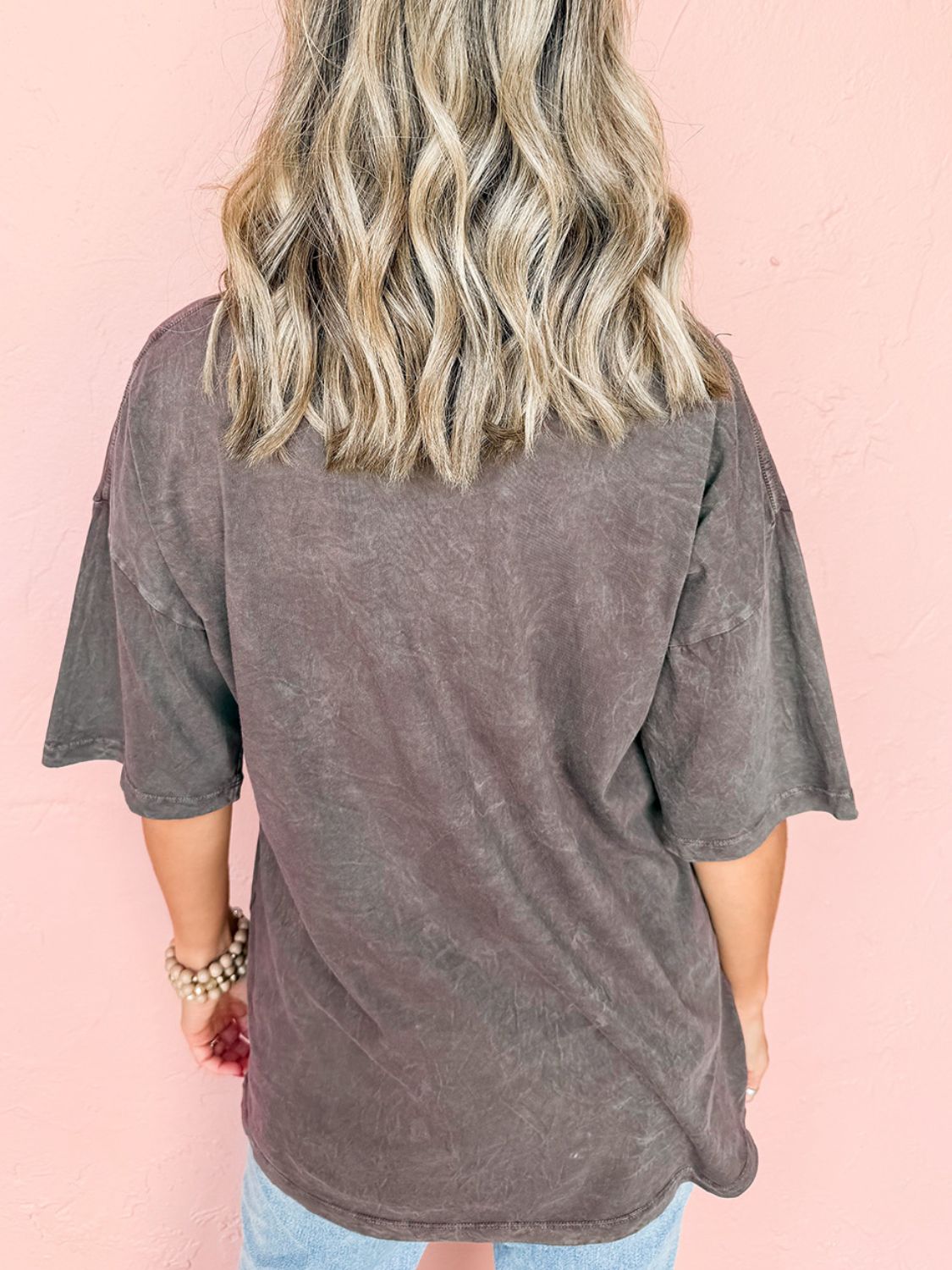 Cheetah Mineral Wash Round Neck Half Sleeve T-Shirt-Angel Casuals