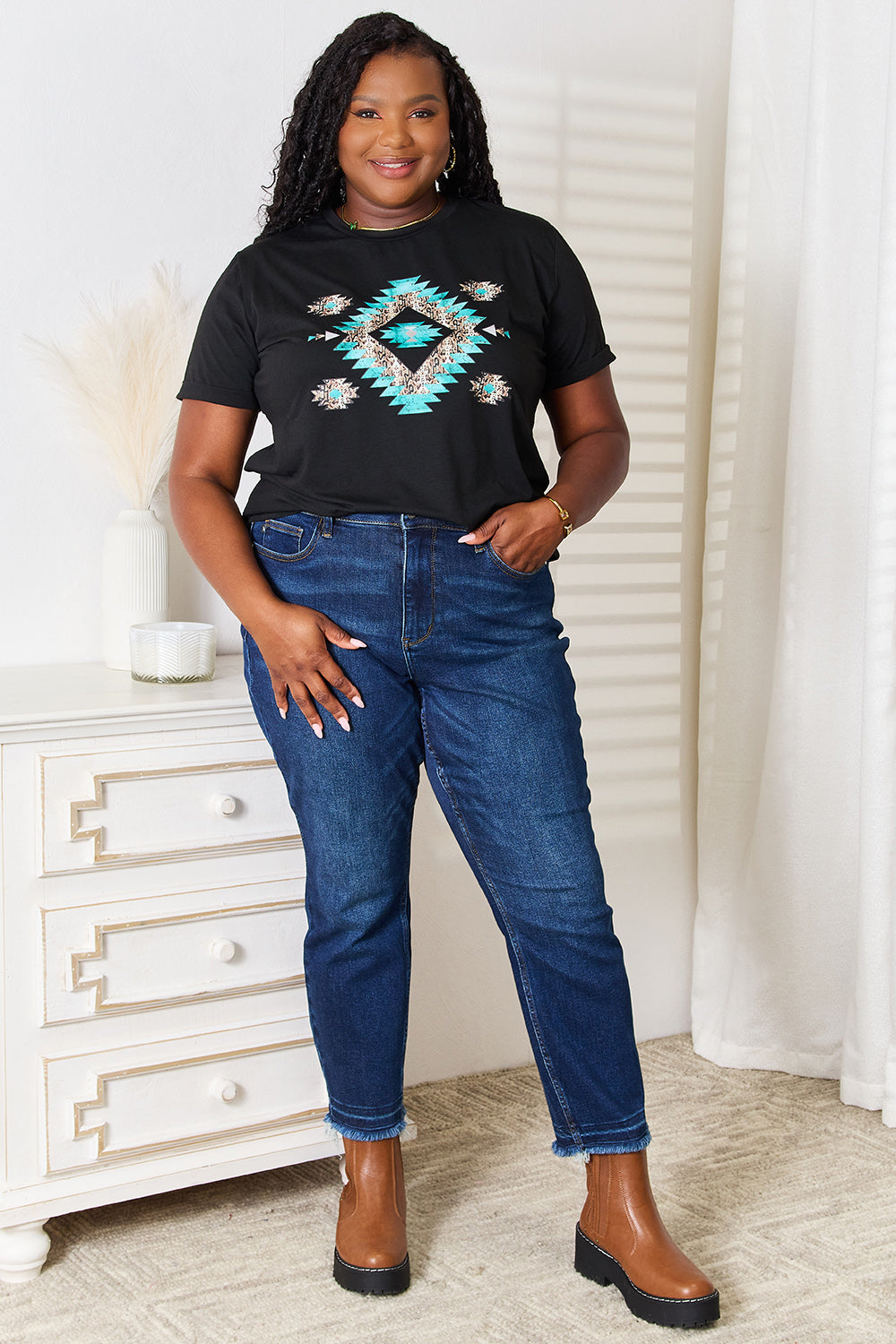 Simply Love Graphic Short Sleeve T-Shirt-Angel Casuals