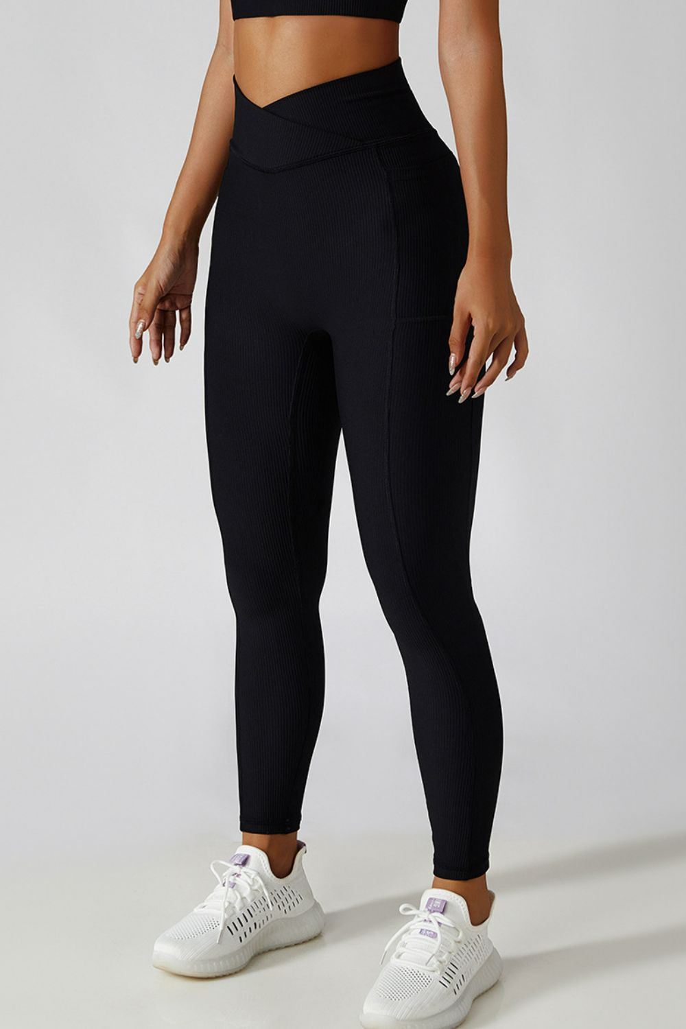 Basic Bae Crossover Waist Active Leggings-Angel Casuals