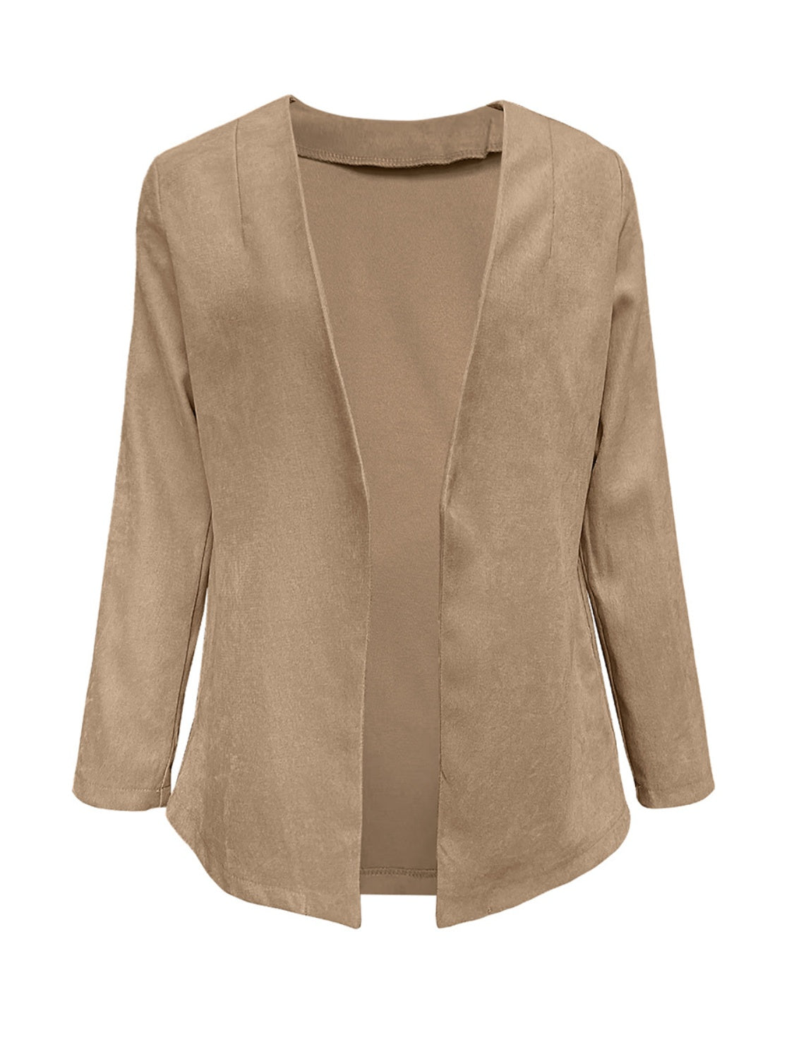 Open Front Long Sleeve Cardigan-Angel Casuals