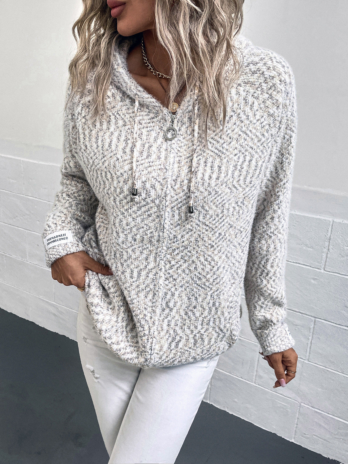 Zip-Up Hooded Sweater-Angel Casuals