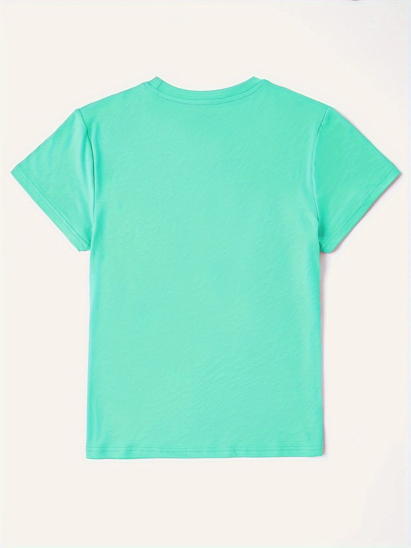 Letter Graphic Round Neck Short Sleeve T-Shirt-Angel Casuals
