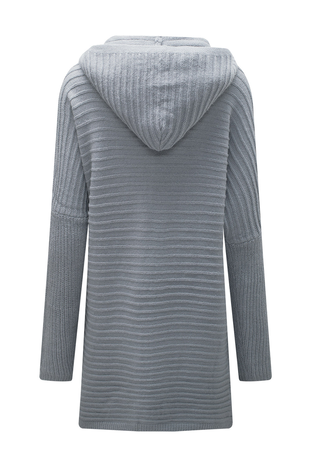 Open Front Longline Hooded Cardigan-Angel Casuals