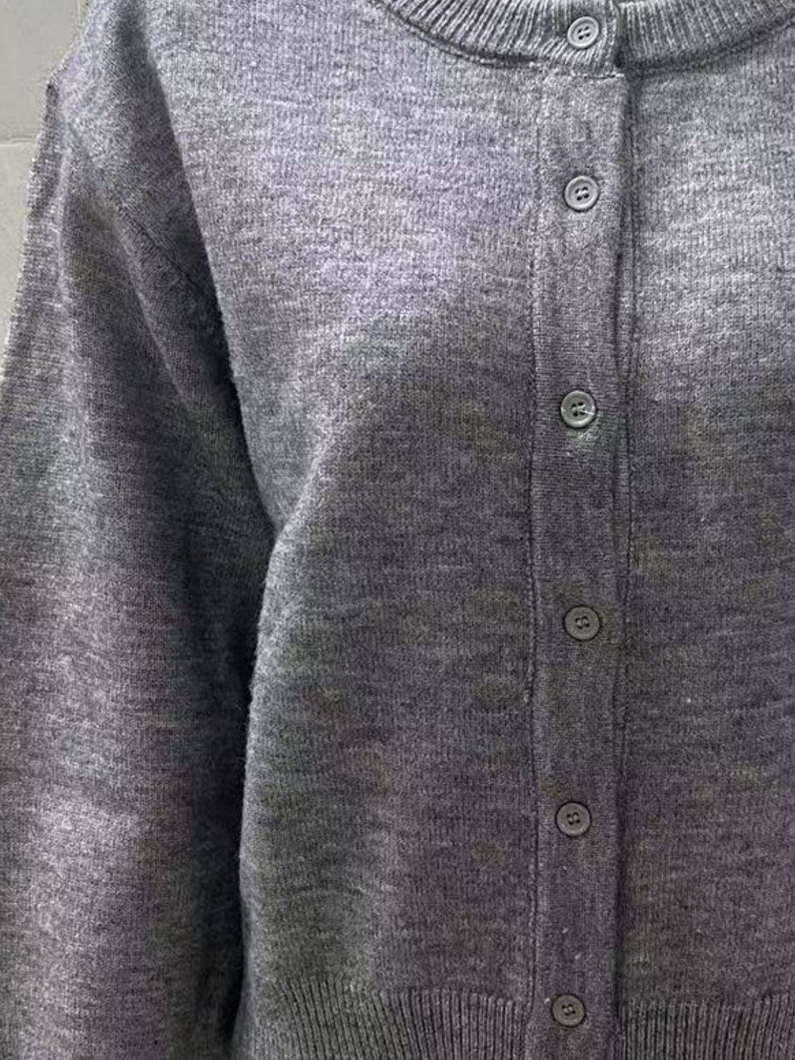Button Down Long Sleeve Cardigan-Angel Casuals
