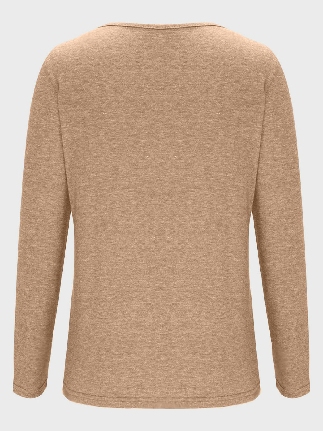 Crisscross V-Neck Long Sleeve T-Shirt-Angel Casuals