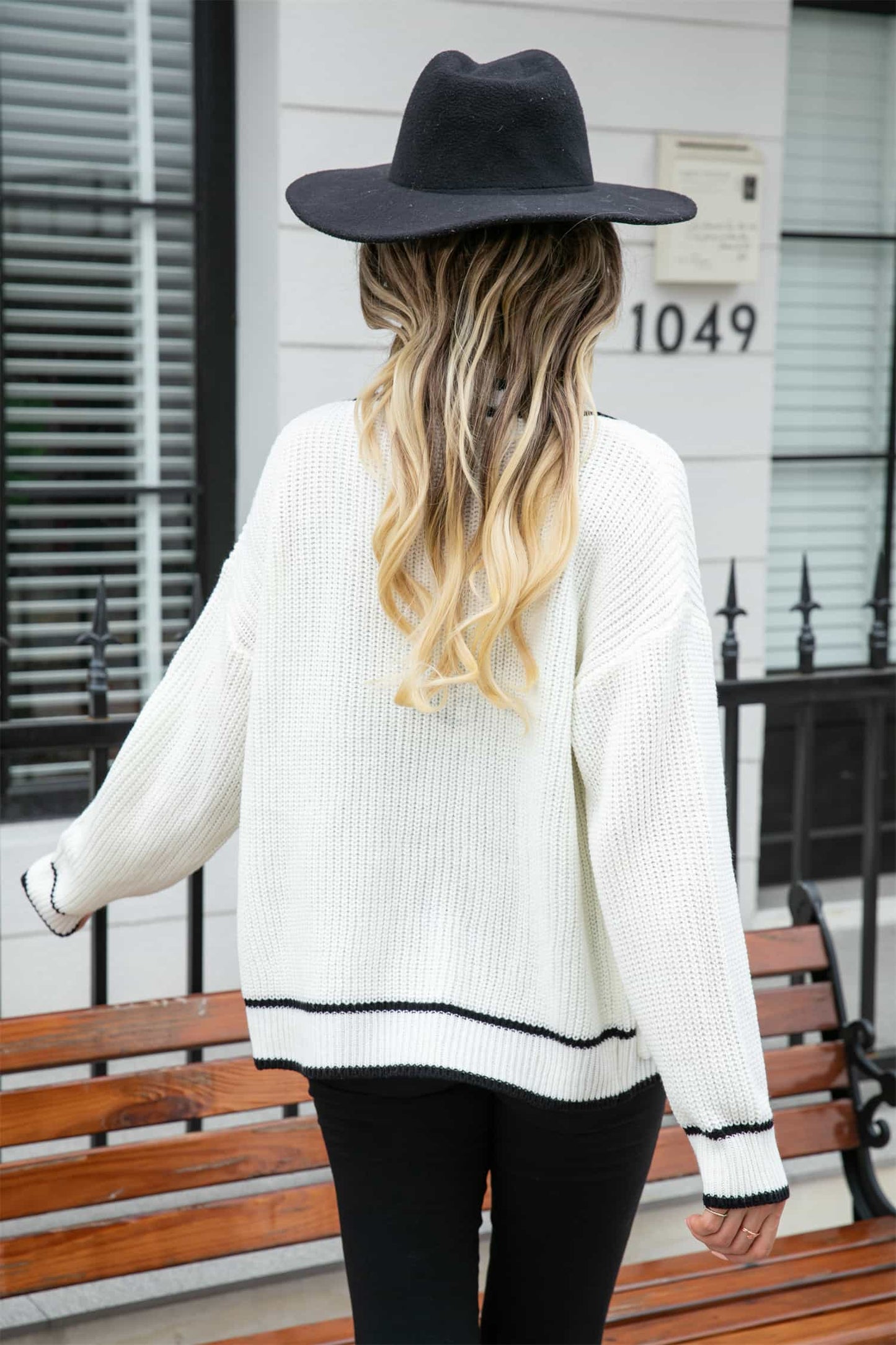Waffle Knit V-Neck Cardigan with Pocket-Angel Casuals