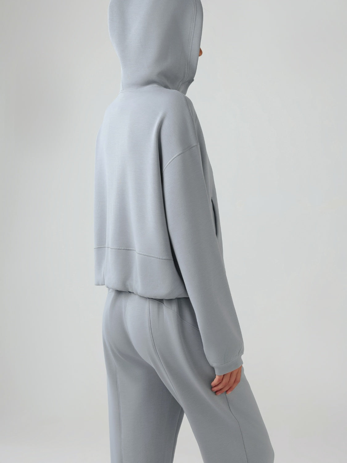 Millennia Zip Up Dropped Shouder Active Hooded-Angel Casuals