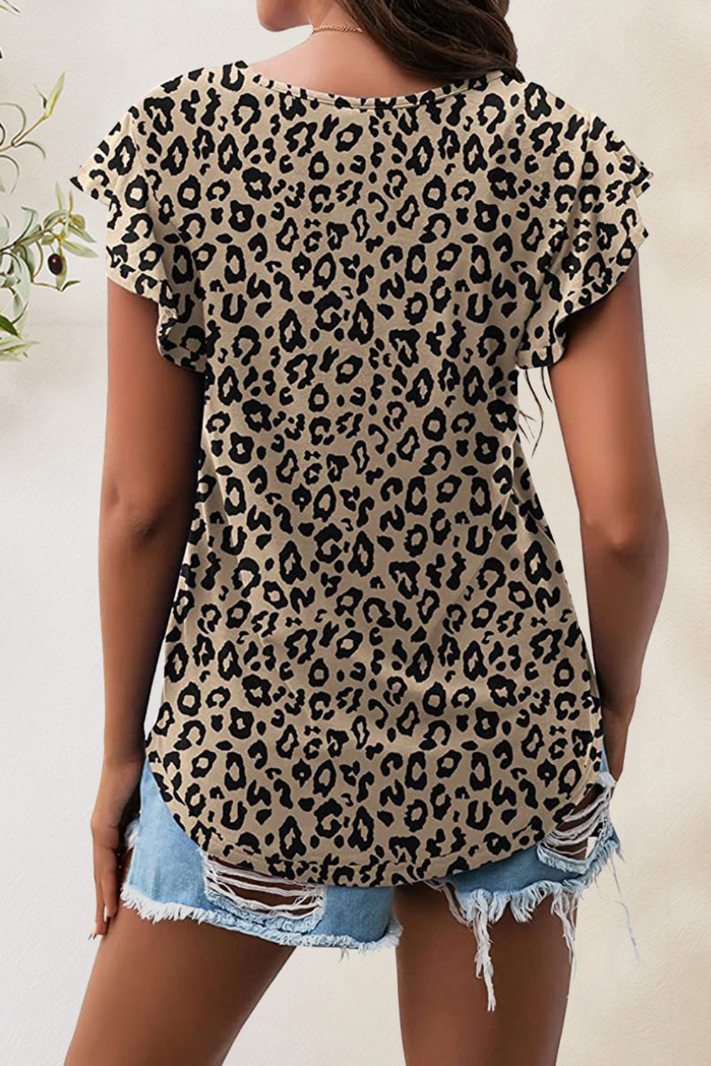 Printed Round Neck Short Sleeve T-Shirt-Angel Casuals