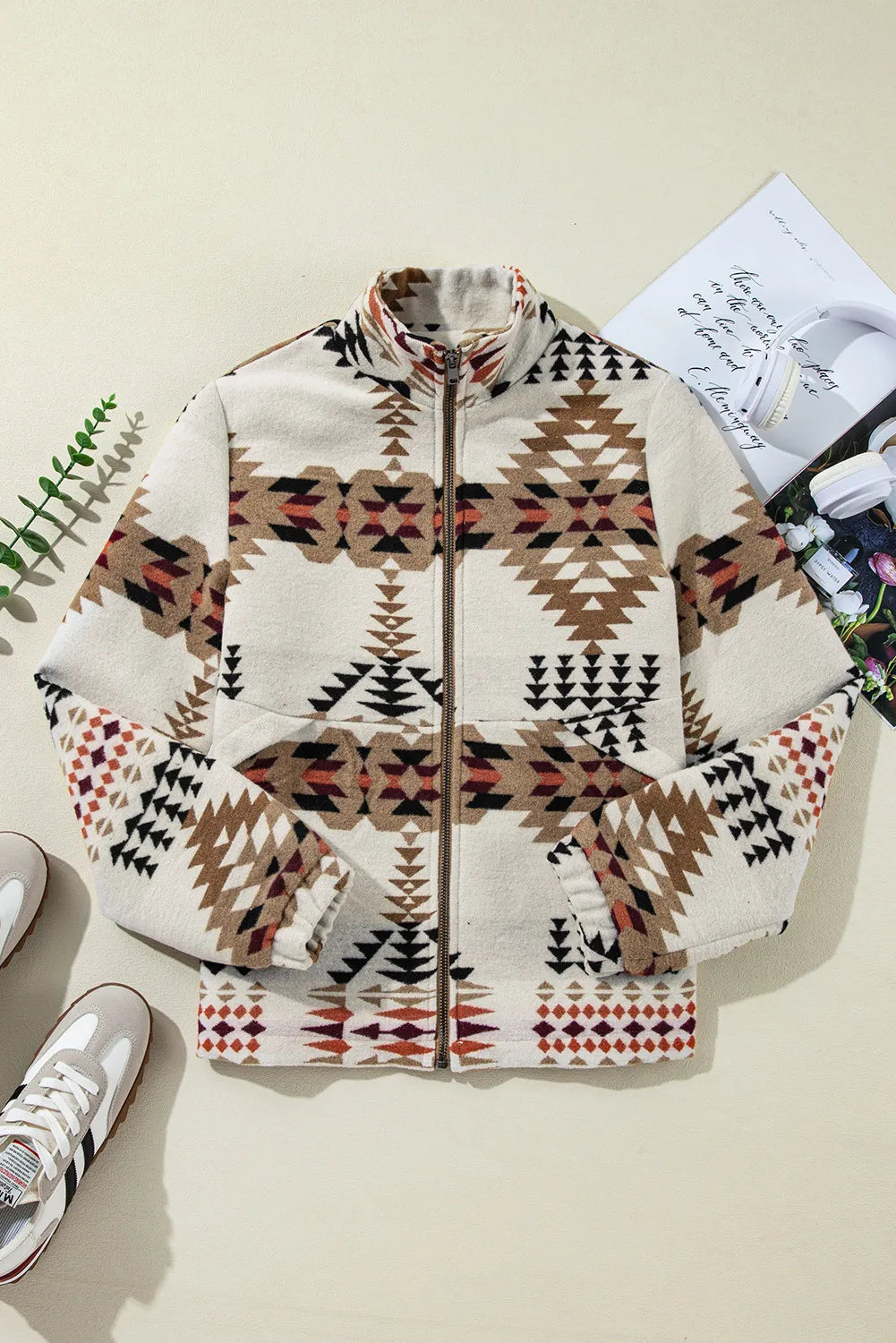 Zip Up Mock Neck Jacket-Angel Casuals