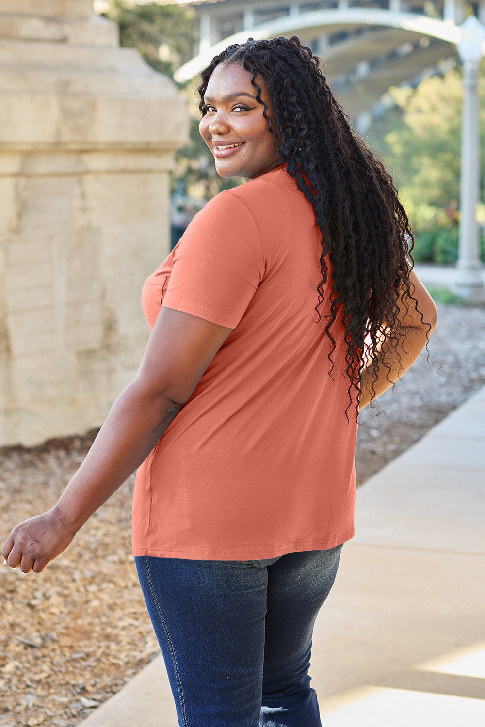 Basic Bae Bamboo Full Size V-Neck Short Sleeve T-Shirt-Angel Casuals