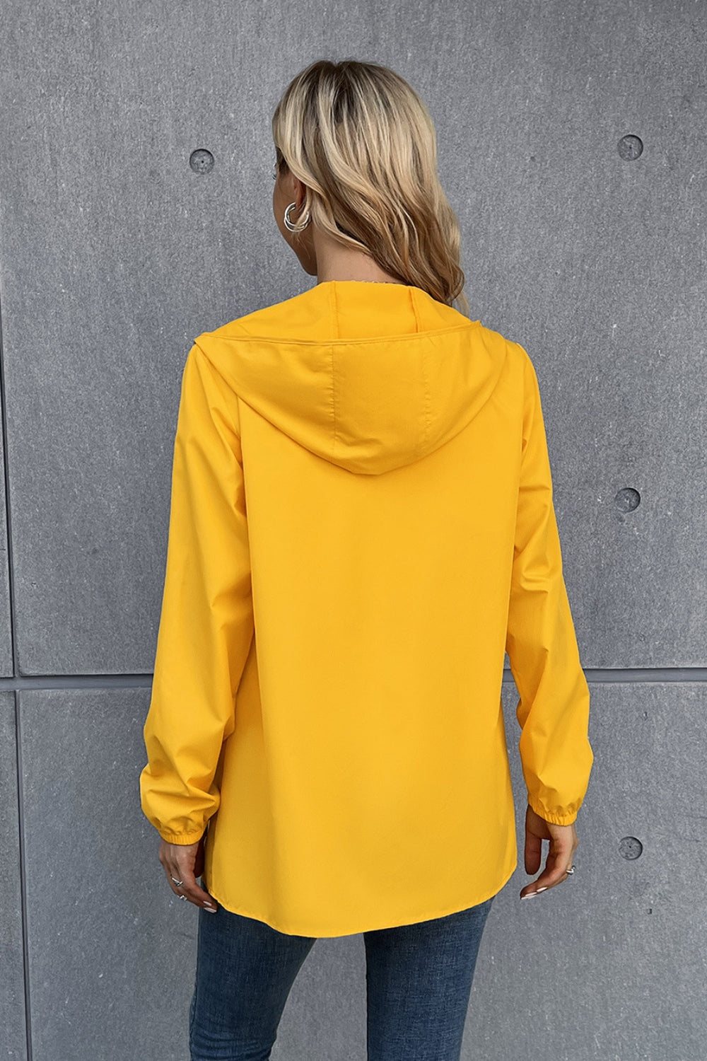 Ivy Lane Zip Up Long Sleeve Hooded Watertight Jacket-Angel Casuals