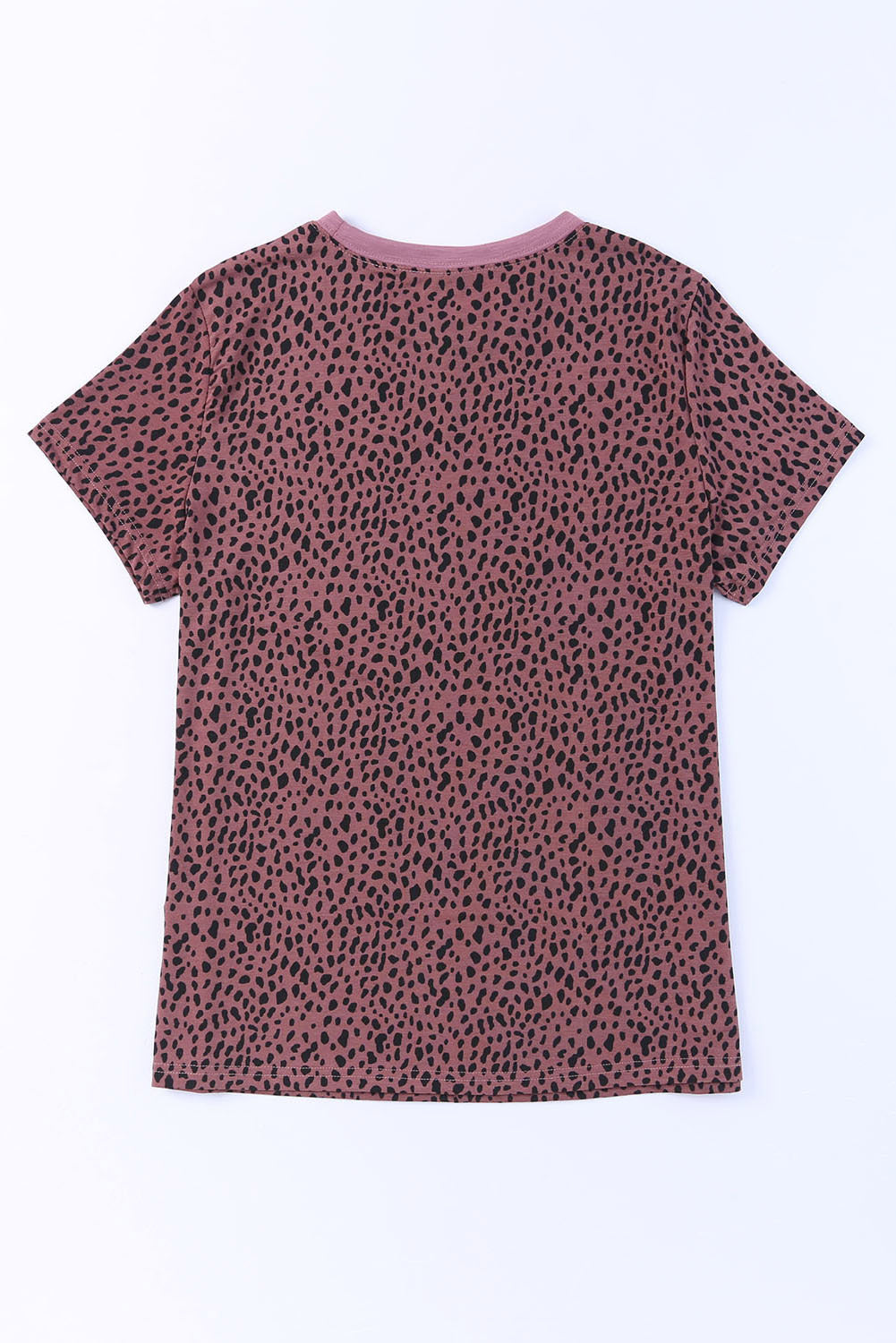 Animal Print Round Neck Short Sleeve T-Shirt-Angel Casuals