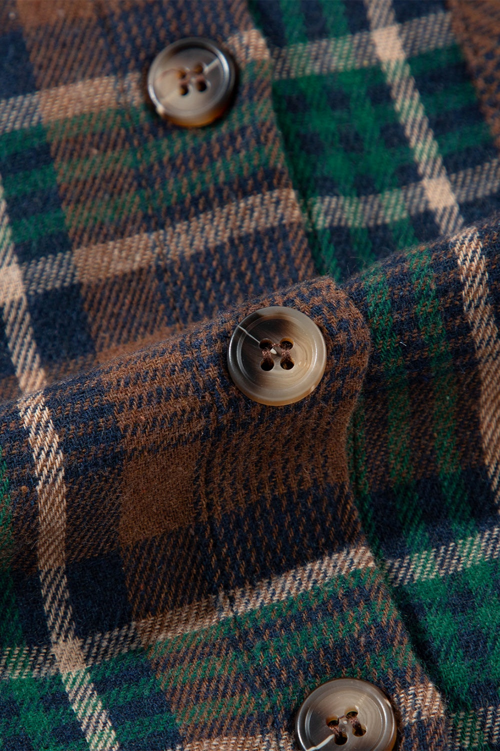 Plaid Button Up Long Sleeve Jacket-Angel Casuals