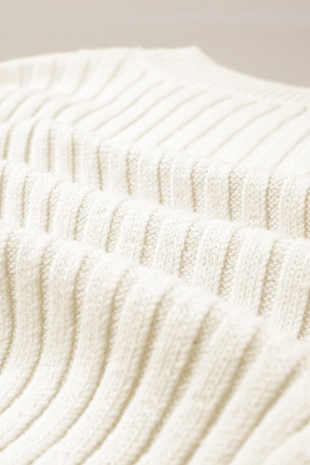 Cable-Knit Round Neck Long Sleeve Sweater-Angel Casuals