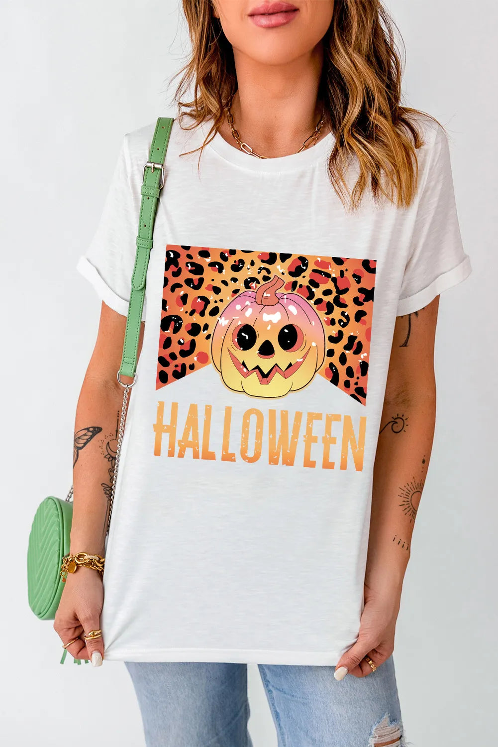 Graphic Round Neck Short Sleeve T-Shirt-Angel Casuals