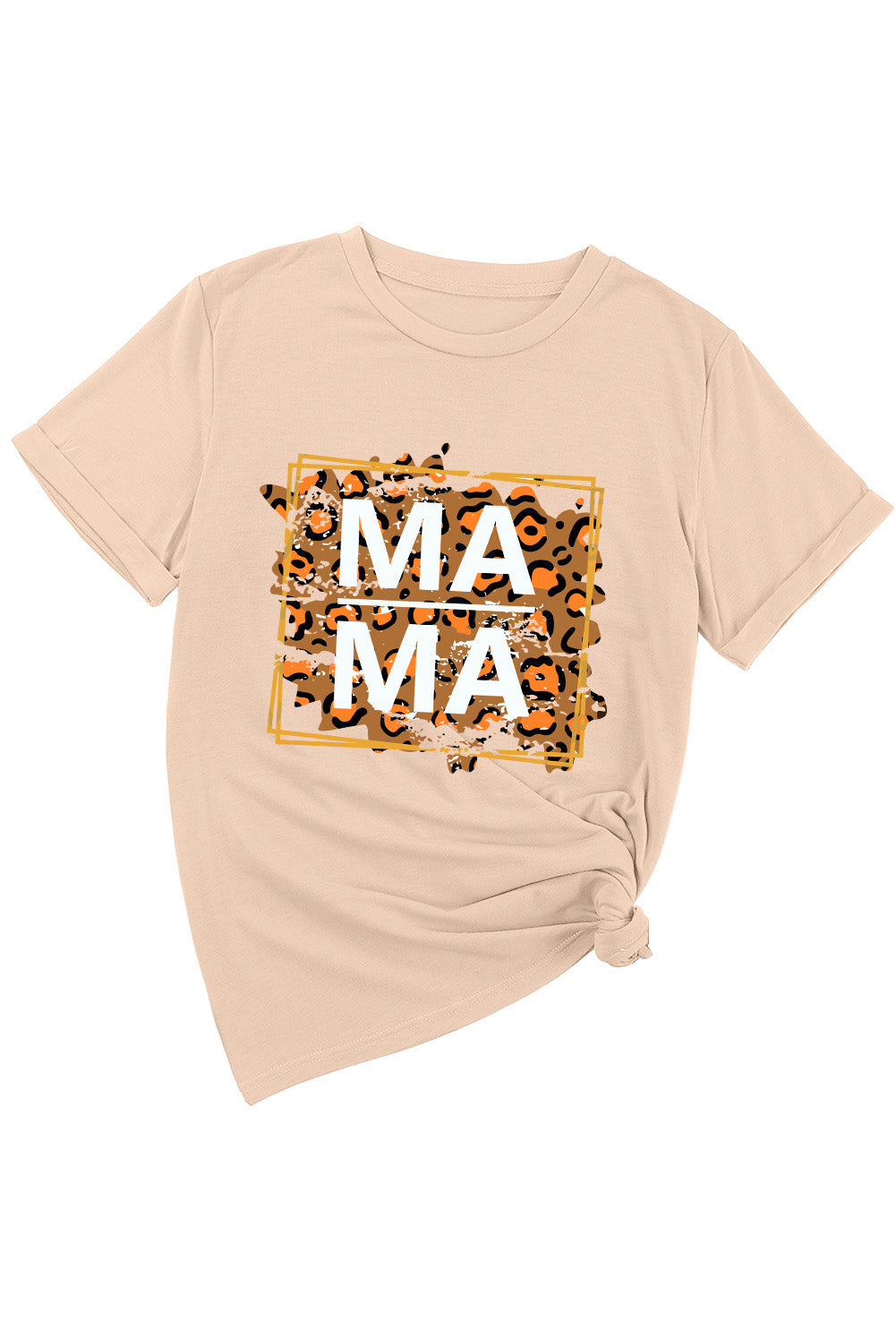 MAMA Round Neck Short Sleeve T-Shirt-Angel Casuals