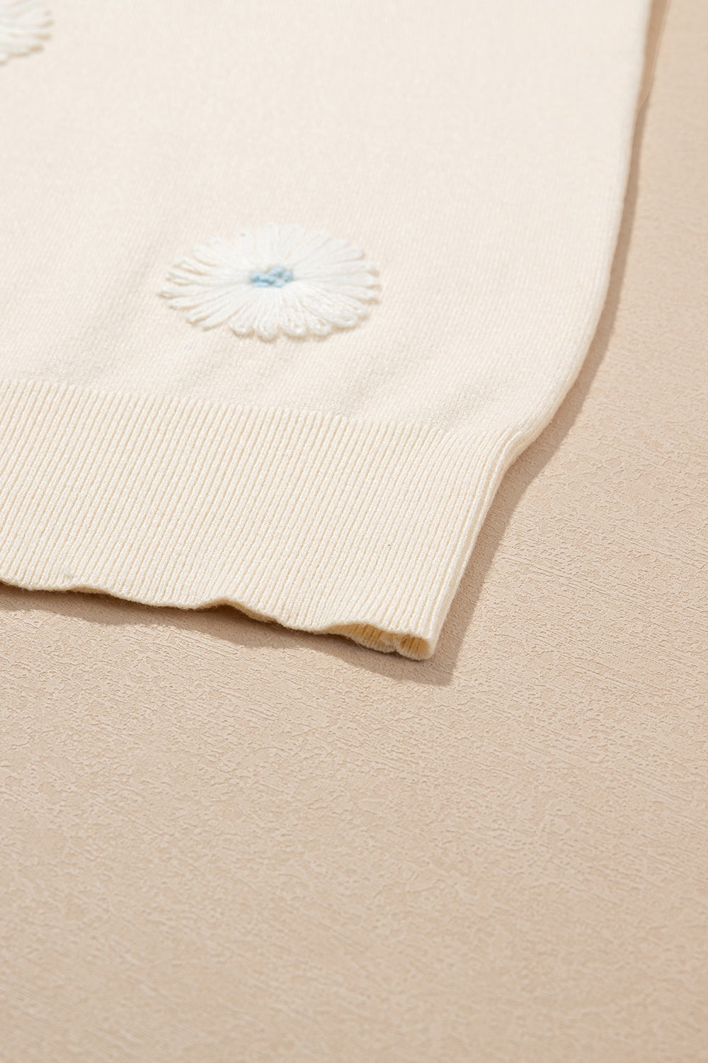 Daisy Round Neck Short Sleeve Knit Top-Angel Casuals