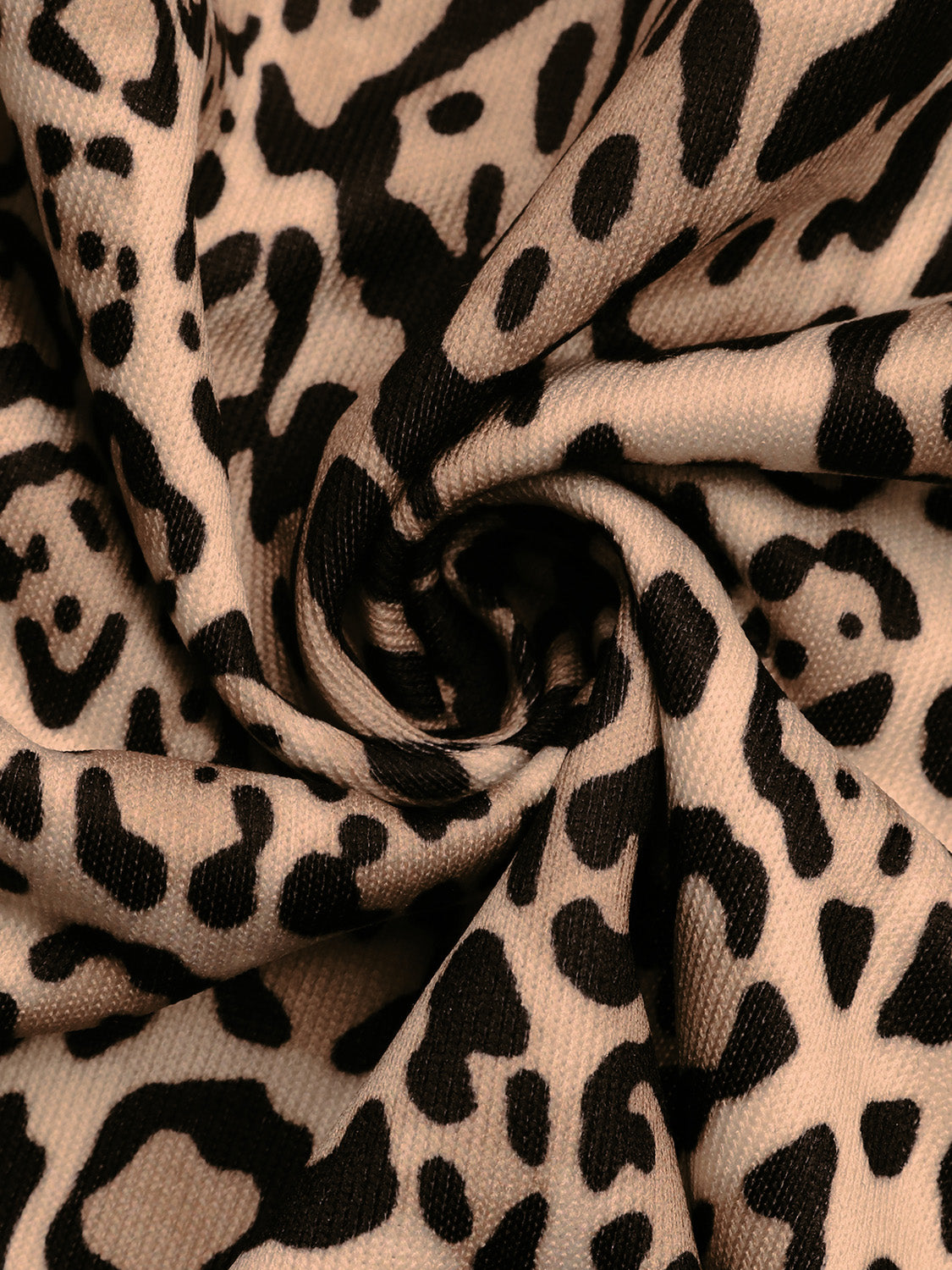 Perfee Leopard Open Front Long Sleeve Jacket-Angel Casuals