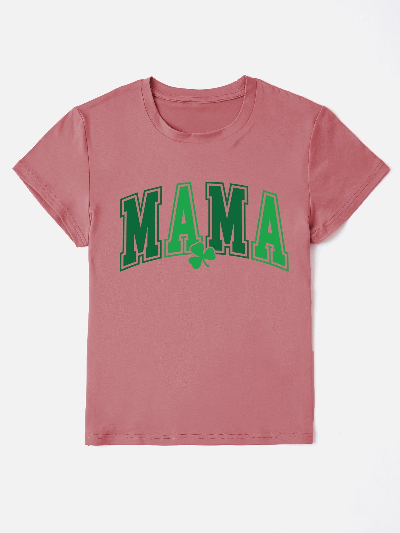 MAMA Round Neck Short Sleeve T-Shirt-Angel Casuals