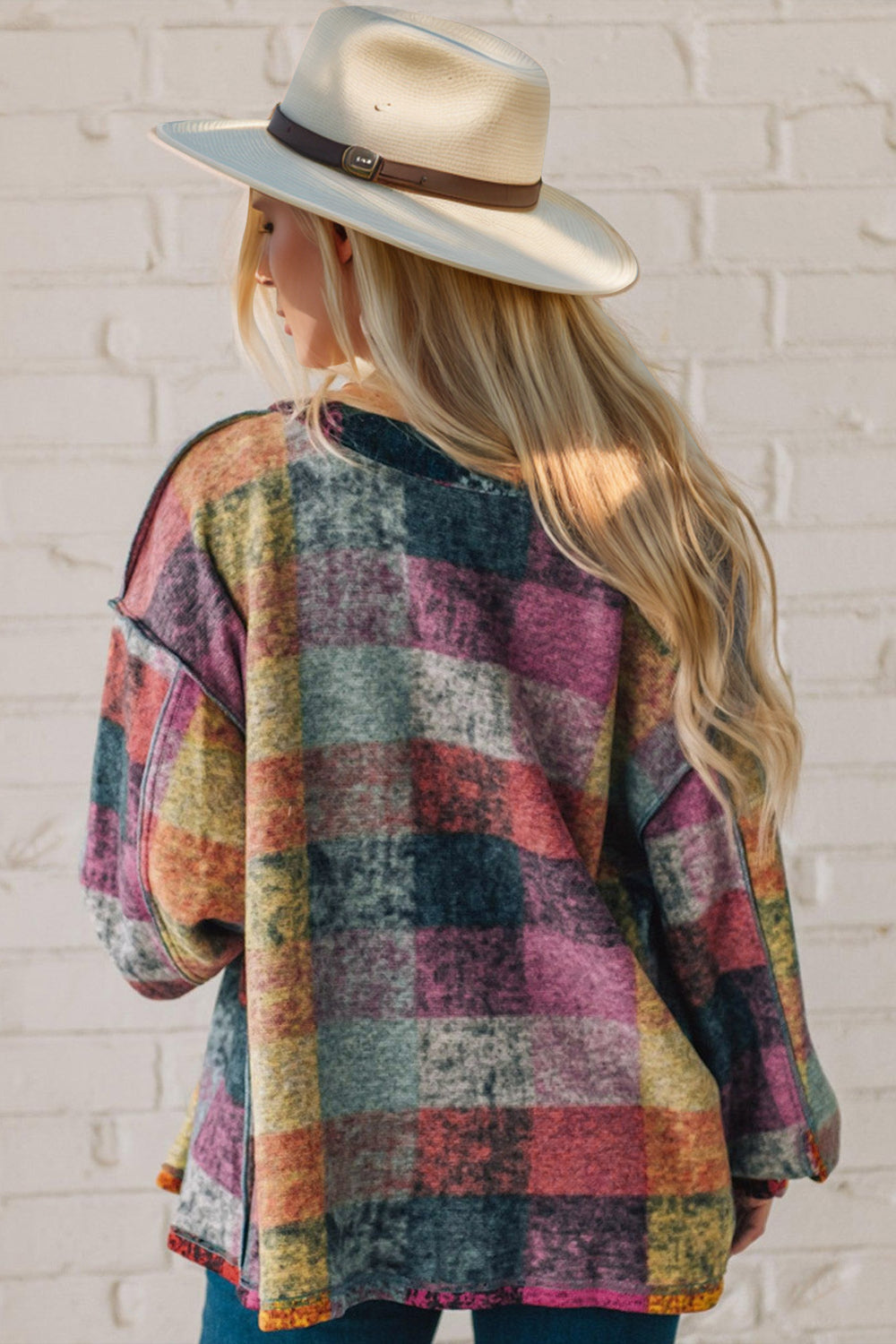 Double Take Full Size Exposed Seam Button Up Shacket-Angel Casuals