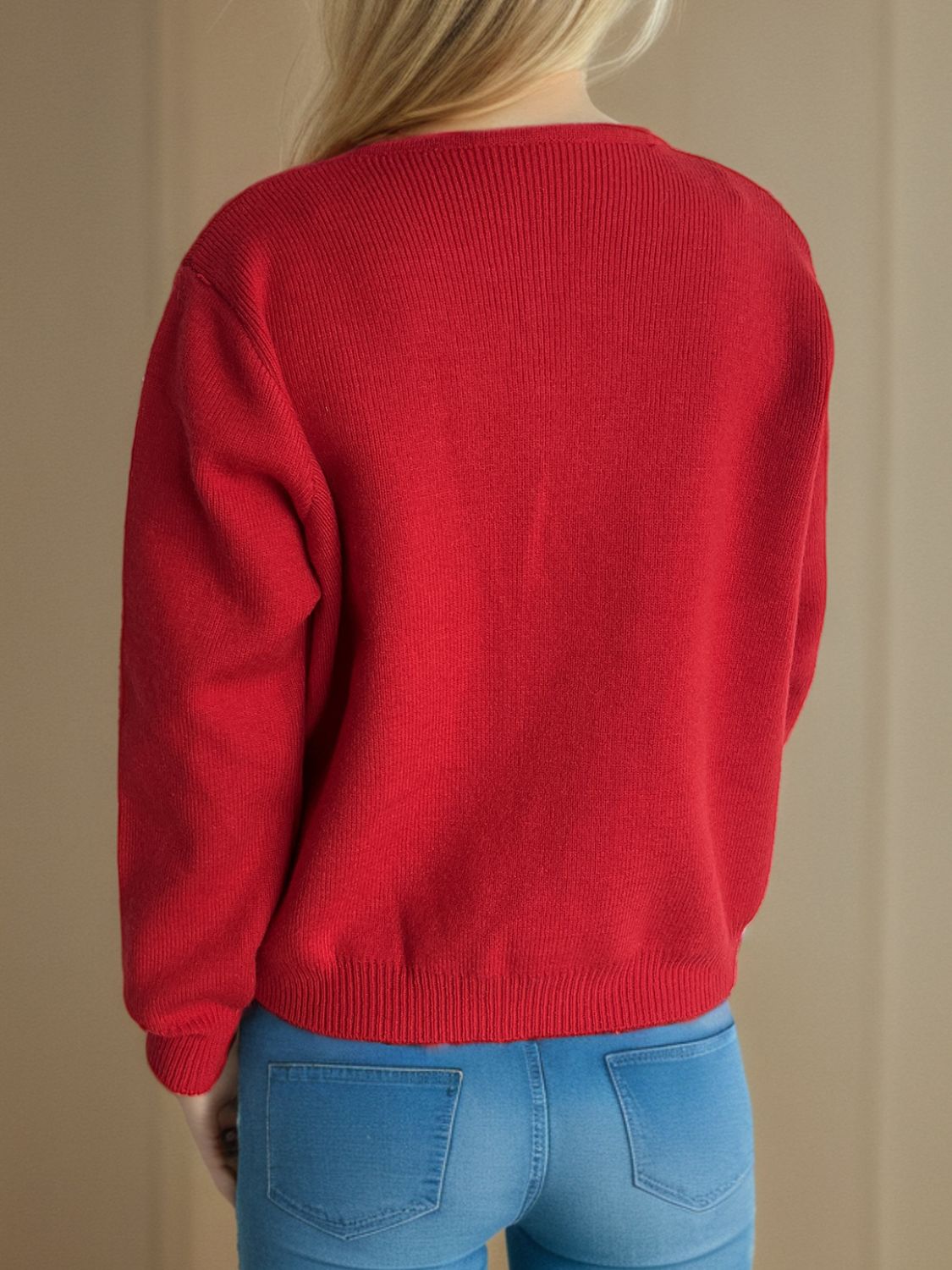 Button Down Long Sleeve Cardigan with Pockets-Angel Casuals