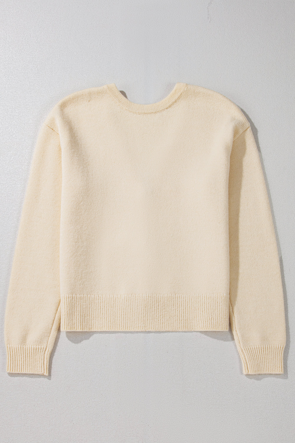 Bowknot Front V Neck Long Sleeve Cardigan-Angel Casuals