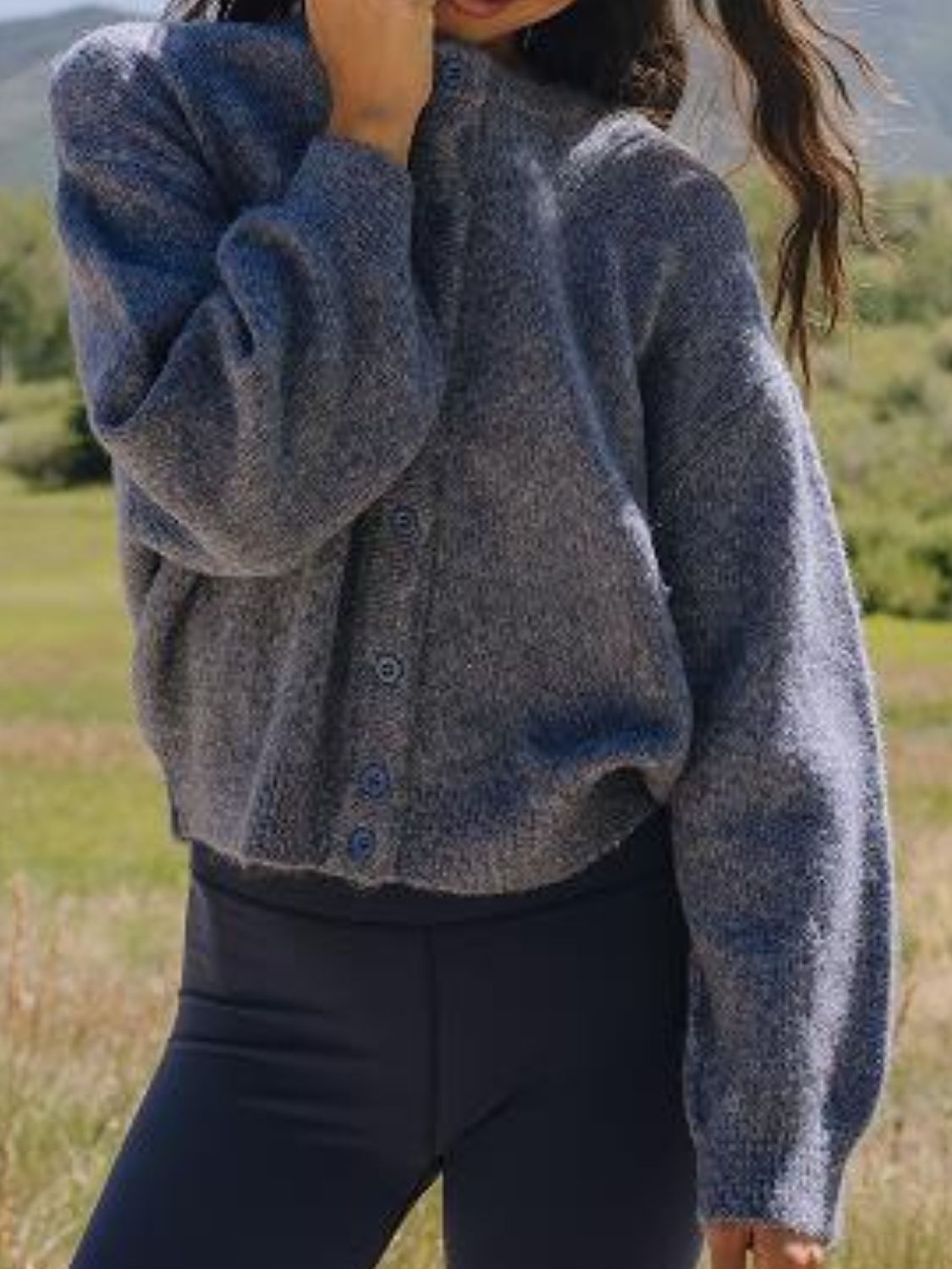 Button Down Long Sleeve Cardigan-Angel Casuals
