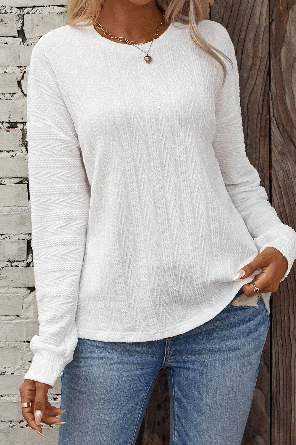 Round Neck Dropped Shoulder T-Shirt-Angel Casuals