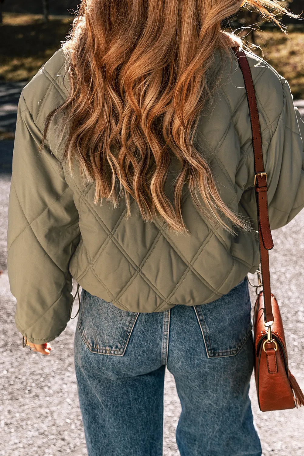 Drawstring Collared Neck Long Sleeve Winter Coat-Angel Casuals