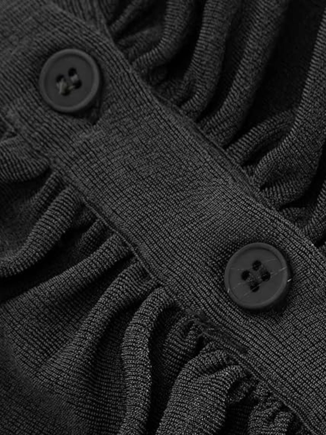 Ruched Button Up Long Sleeve T-Shirt-Angel Casuals